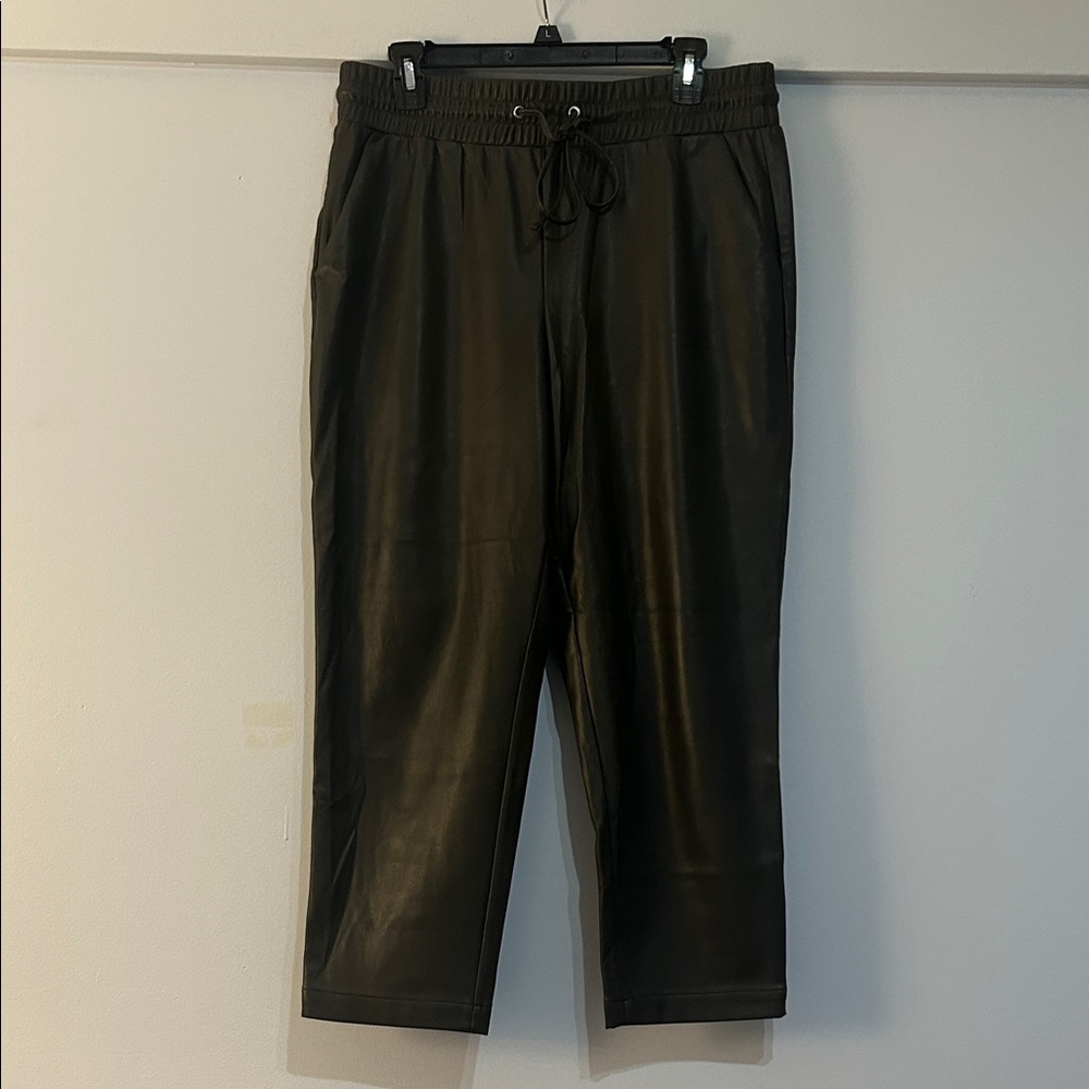 Loft Faux Leather Drawstring Pants
